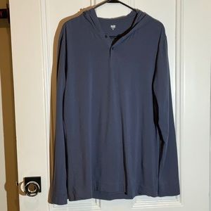 Paige Mens Logan Hoodie Henley - M - Blue